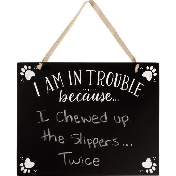 I'm in Trouble Hanging Sign – Primitives by Kathy