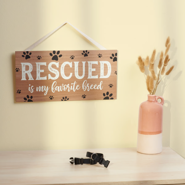 Rescued is my Favorite Breed Sign – Primitives by Kathy