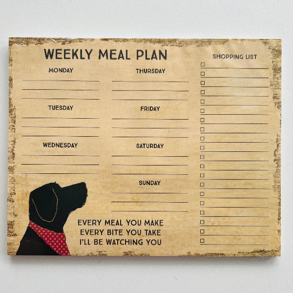 Dog Themed Weekly Meal Plan