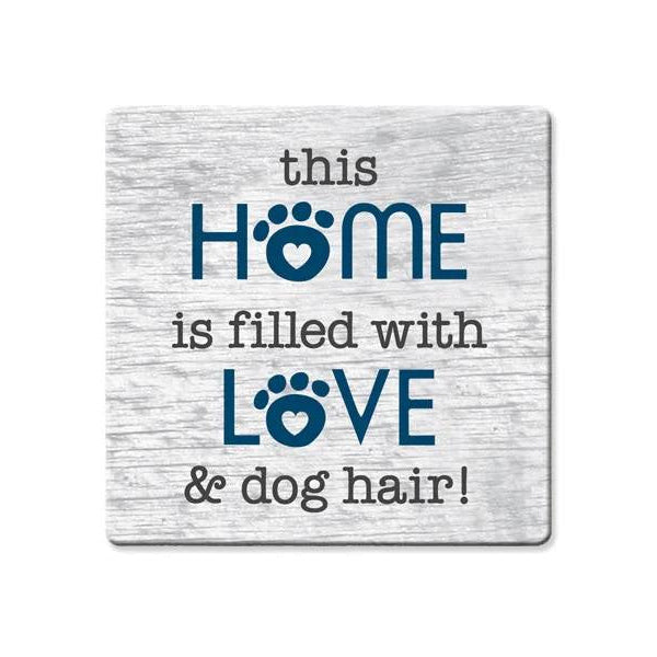 Dog Love & Dog Hair Coasters (Set of 2)